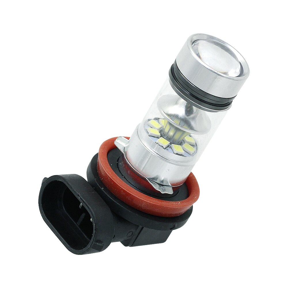 2 stk  h11 led bil tåkelys pære 12v 3030 smd  h8 h9 auto front pære tåkelykt hodelykt drl lys 6000k