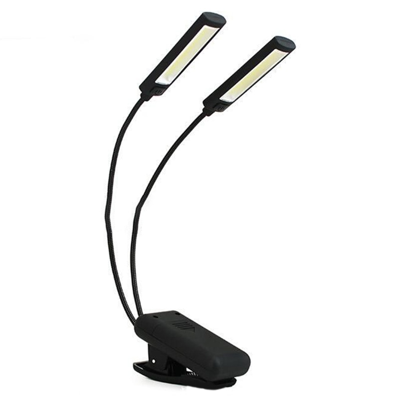 Super lyst klip cob ledet boglæselys nattelys bordlampe fleksibelt klip på arm studiebordslys til bærbar notebook pc