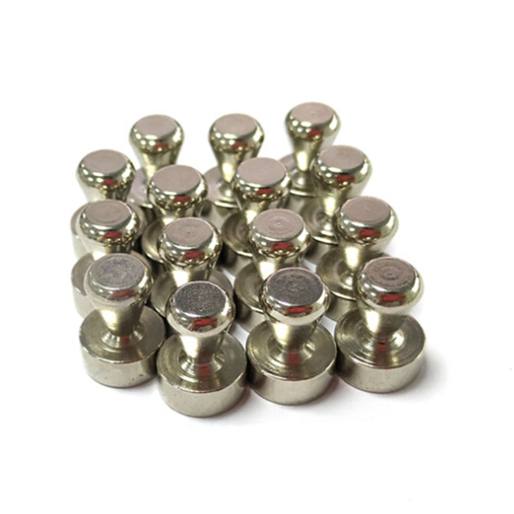 16PCS Neodymium Memo Magnets Magnetic Push Pin Whiteboard Map Notice Board Fridge