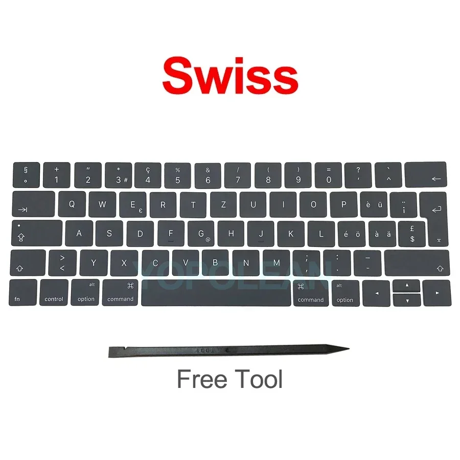 Nowy A1706 A1707 Klawisze klawiatury nasadka US UK French EU Dla Macbook Pro Retina 13" 15" nasadka na klucze laptopa 2016 2017 Rok: Ciemny zielony