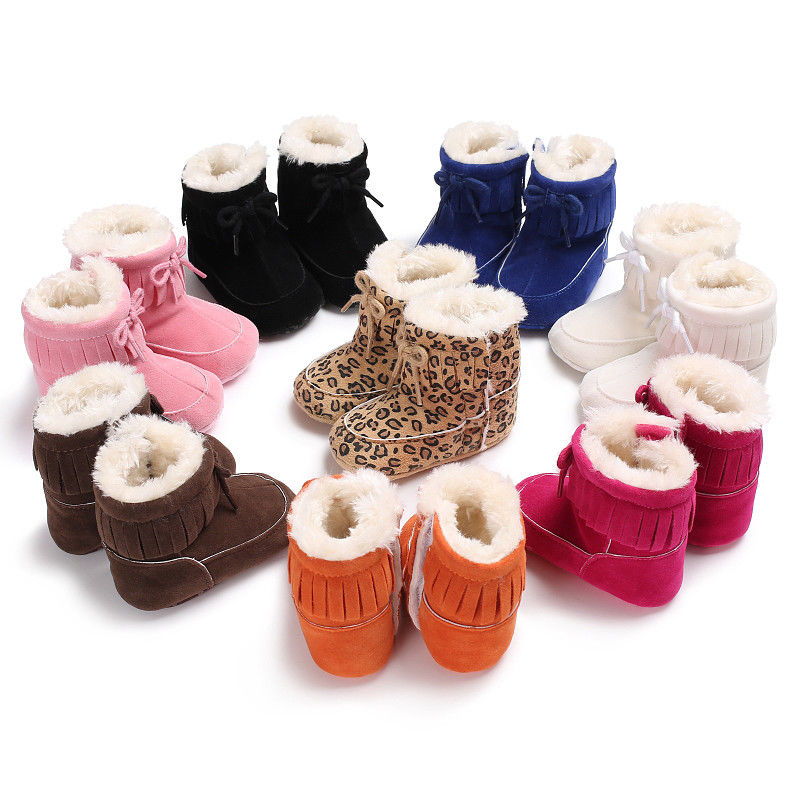 Recién nacido Niño, bebé, Invierno botas bebé niña Cuna La nieve botas recién nacido Niño Prewalker arco botas Zapatos