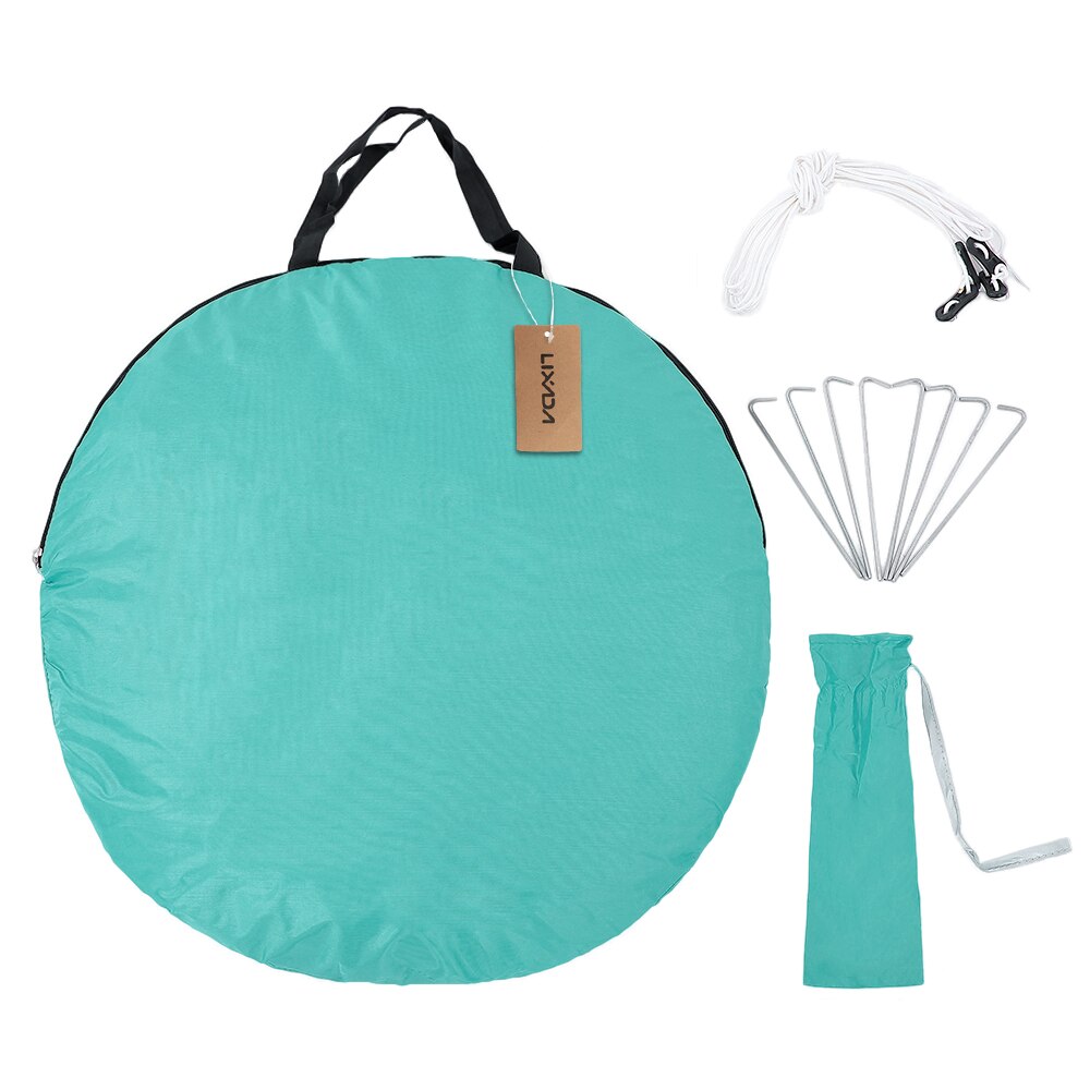 Lixada automatische pop-up strandtent, kampeerdouche, toilettent, zonnescherm, cabana voor 2-3 personen, upf 50+  uv-bescherming, strandschaduw