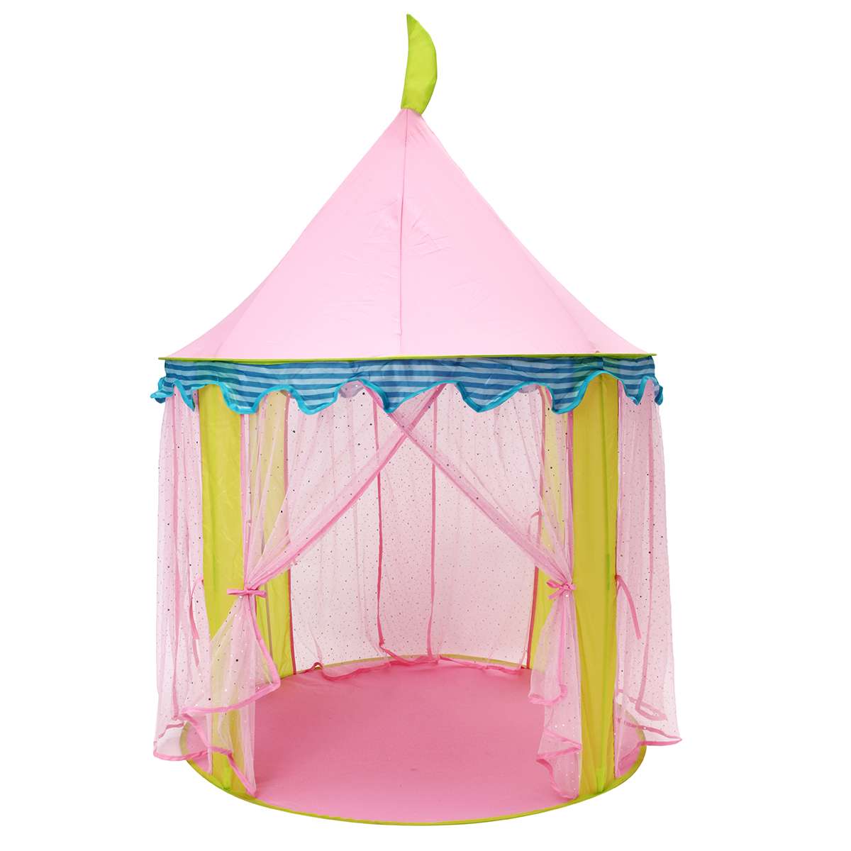 Large Princess Play House Tents Dome Castle Cute Folding Playhouse Indoor_Outdoor Children Kids Girls Toys Birthday Pink