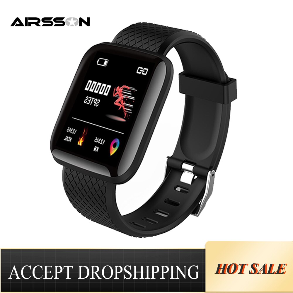 Waterproof 116 Plus Smart Watch Health Wristband Sports Watch Blood Pressure Heart Rate Pedometer Fitness Tracker Smart Bracelet