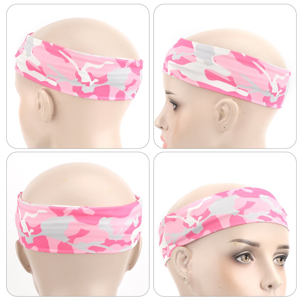 Sport Hoofdband Elastische Professionele Camouflage Printing Sport Hoofdband Elastische Zweetband Voor Outdoor Running Fietsen Accessoire