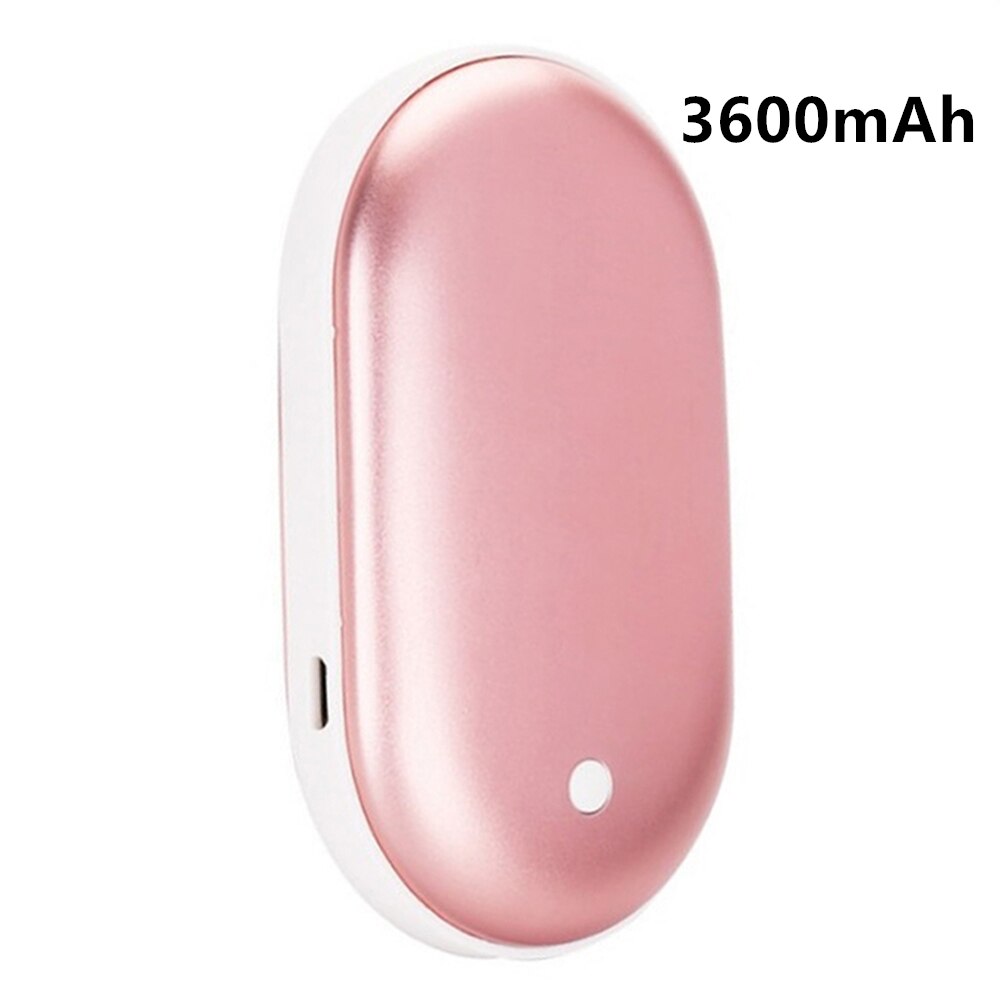 Cute Hand Warmer 5200mAh USB Rechargeable Handwarmer Portable Electric Heating Pad Heater Long-Life Travel Home Mini Warmer: Rose Gold 3600mAh
