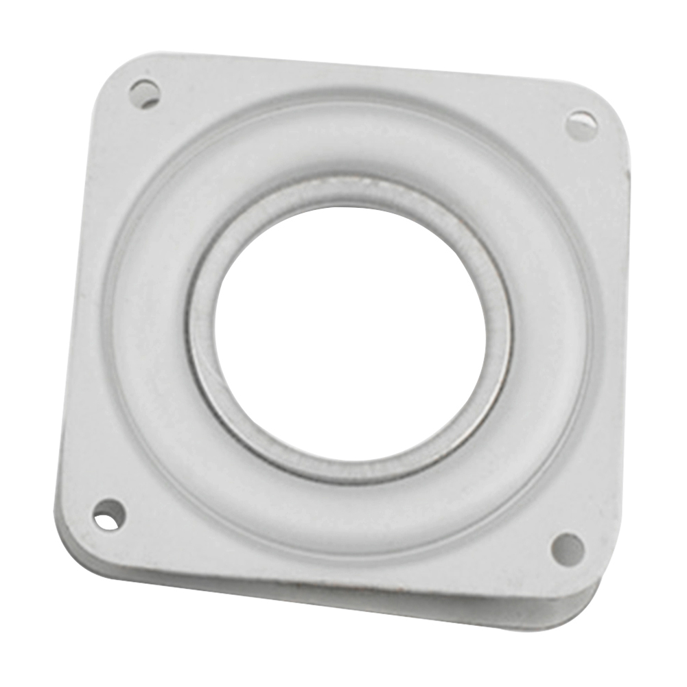 3 Inch Home Lager Voor Eettafel Bureau Draaitafel 360 Graden Roterende Ijzeren Platen Hardware Montage Meubels Vierkant Wit