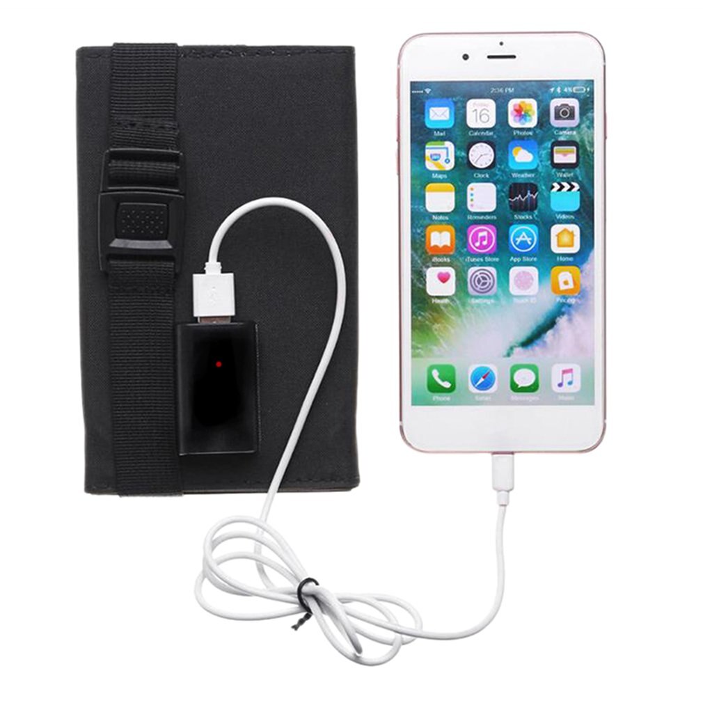 Mini Folding 4 Solar Panel 10W Sunpower Solar Celles Universal Phones Power Bank Charger Outdoor External Power Source