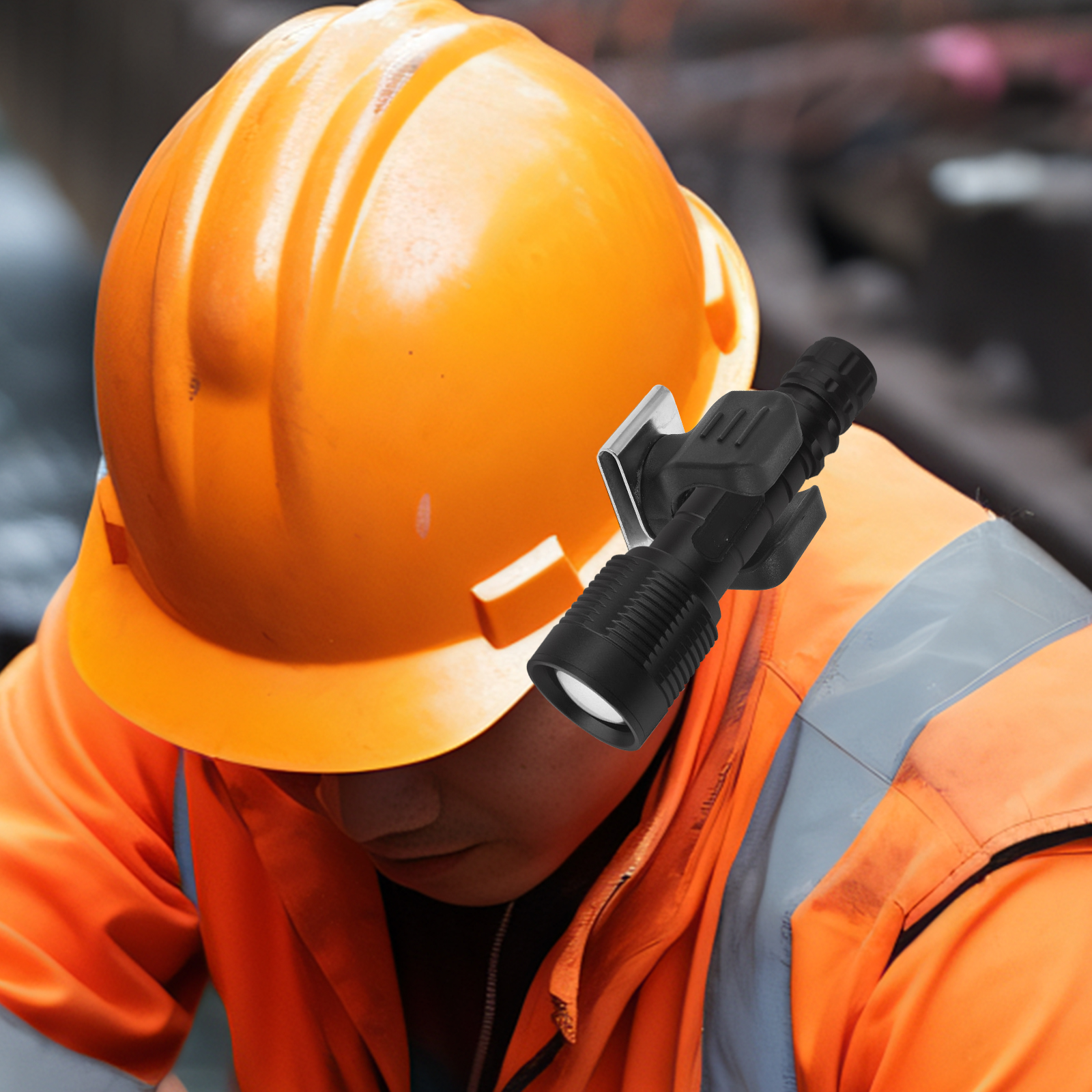 Lichtclips voor harde hoed Zaklamphouder Veiligheidskap Lampstandaard Accessoires Beschermende uitrusting voor de bouw