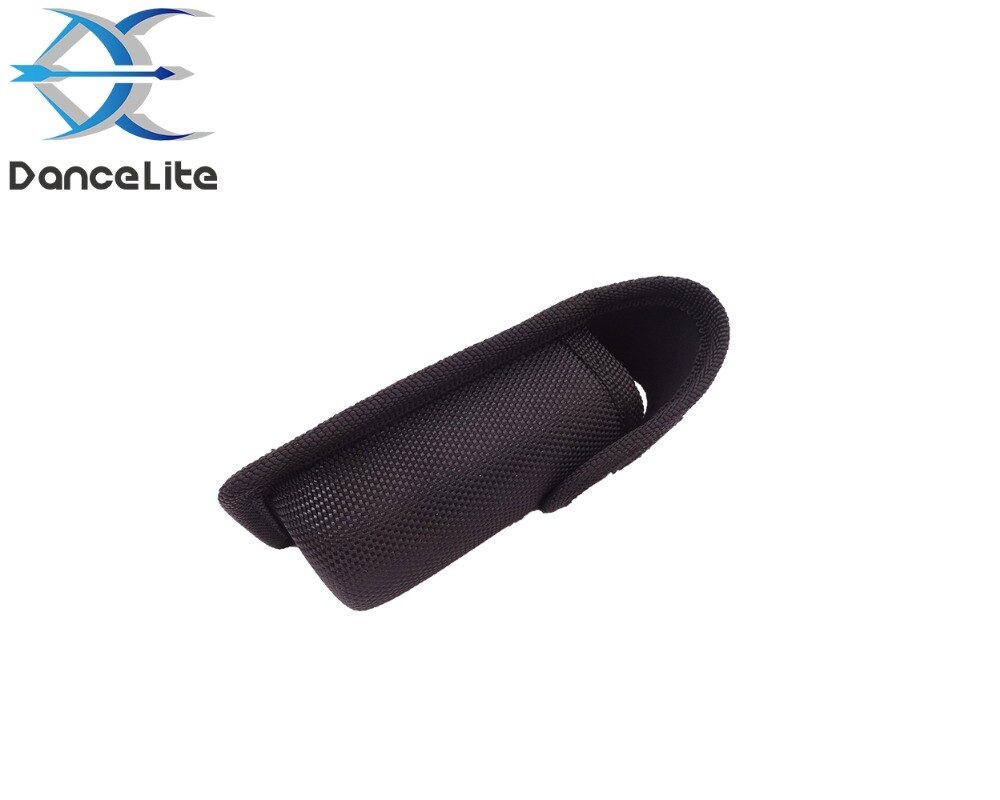 Funda negra de nailon para linterna, funda con cinturón para Mini linterna LED, 12,5 cm x 3,5 cm, 1 unidad