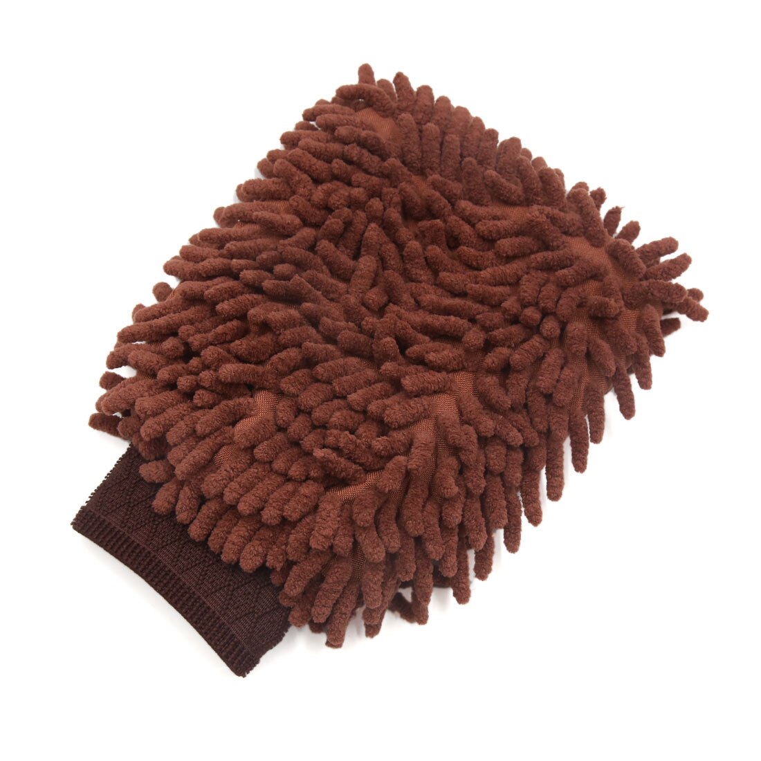UXCELL Mikrofaser Chenille Waschen Fausthandschuh Handschuh Heimat Küche Auto Fahrzeug Staub Reinigung Handschuh Braun