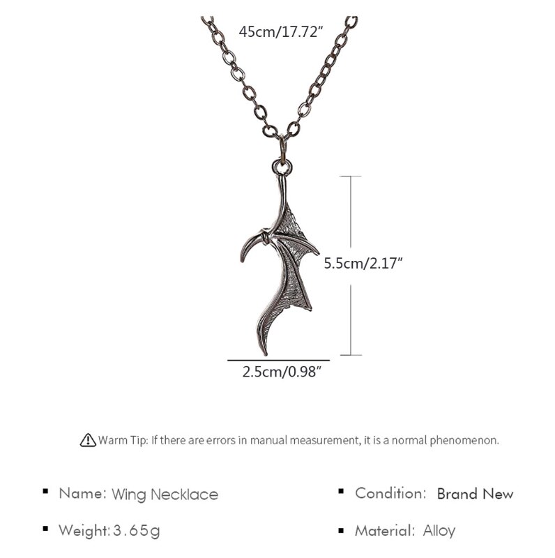 2Pcs Persoonlijkheid Punk Hart Wing Ketting Liefhebbers Vinatge Bat Wing Hart Koppels Hanger Ketting Set Mode Jewerly