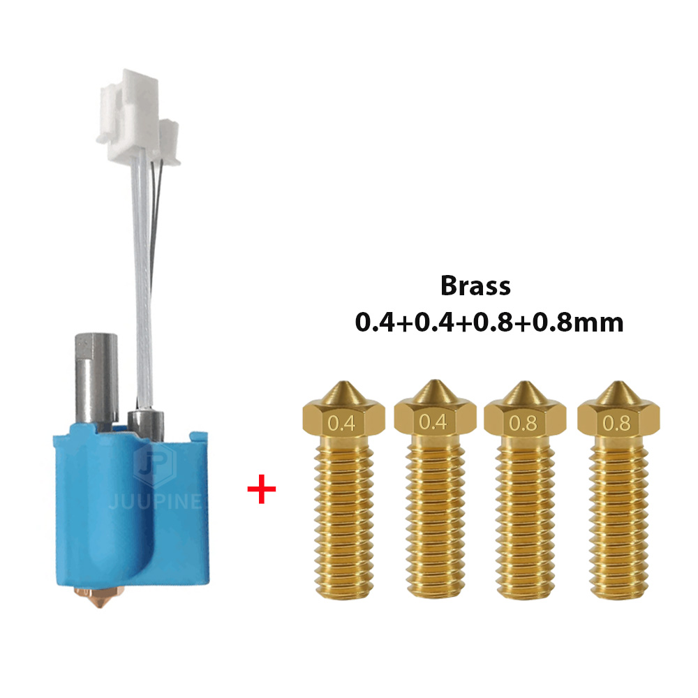 For Artillery Sidewinder X1/X2 Genius Pro Hotend Heatbreak Thermistor Cartridge Heater Heat Block Silicone Cover Volcano Nozzle: caffee