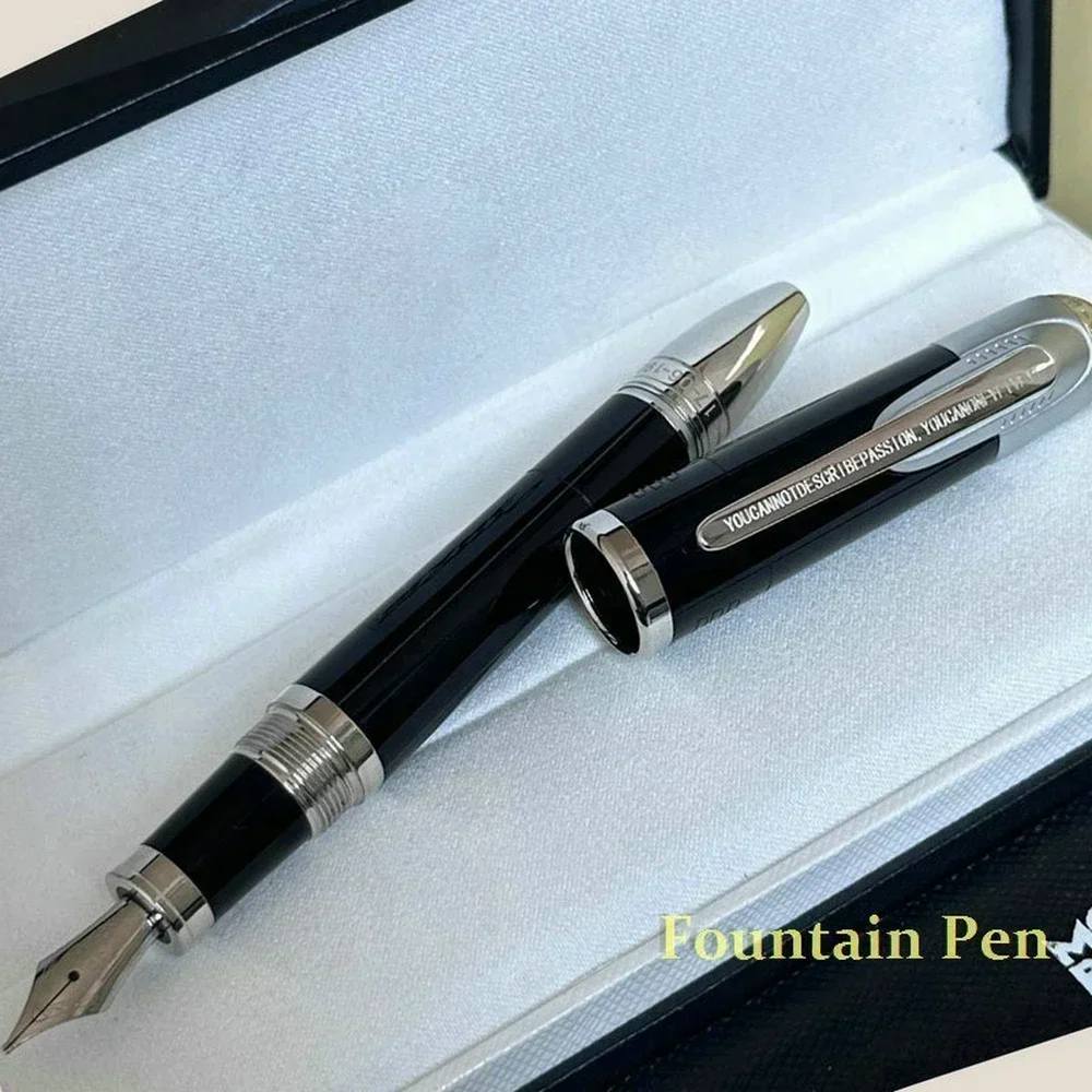 Classique Signature Ferr-ari Gray/Silver Clip Red Piston Rollerball Ballpoint Ink Fountain Pen Office Writing for