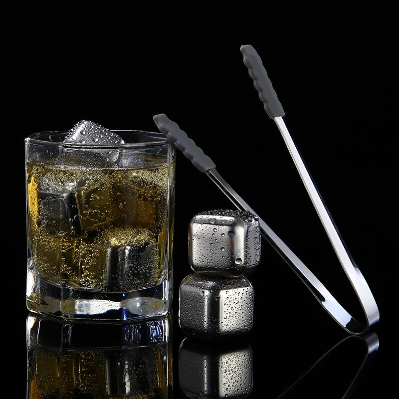 Wein Whiskey Steine Kühler Eis Stein 304 Edelstahl Eiswürfel wiederverwendbar metall Bahre Kühler Für Wodka Champagner Würze Bar