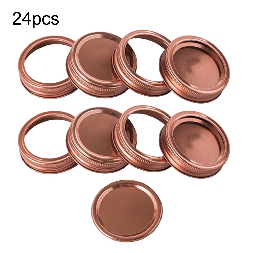 70/86mm Mason Jar Lids with Discs Wide Mouth Canning Mug Glass Lid Stainless Steel Top Covers Rust Resistant Screw Bands Rings: A3