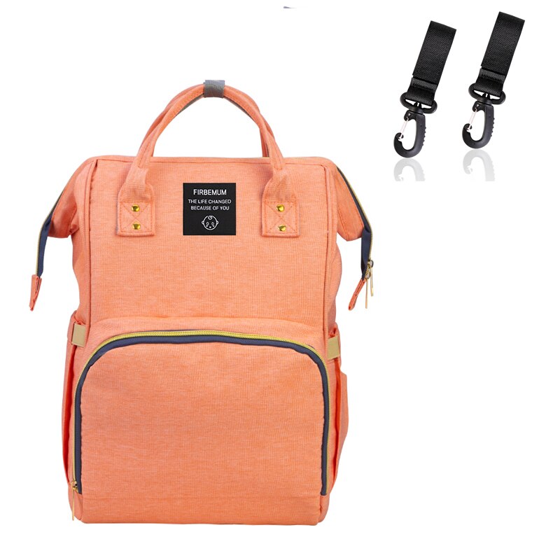 Mummy Maternity Nappy Bag styles Large Capacity Baby Bag Backpack Maternity Nursing Bag for Baby Care: orange