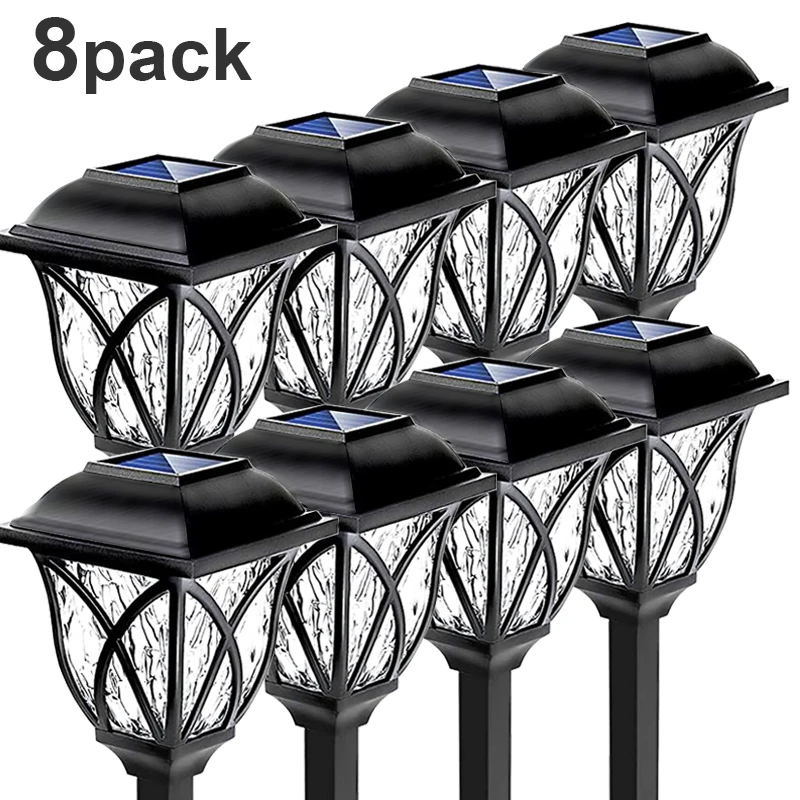 1–10 Stück Solar--Hofbeleuchtung, helle Rasenbeleuchtung, wasserdichte LED-Solar--Wegebeleuchtung für Höhle Außenbereich, Landschaftswegbeleuchtung: sonniges Gelb / 0-5W