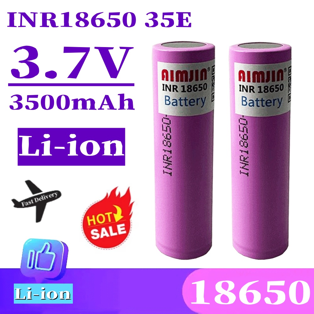 35E Original 18650 Lithium Battery 3500mAh 3.7v 25A High-power INR18650 Electric Tool+201 Charger