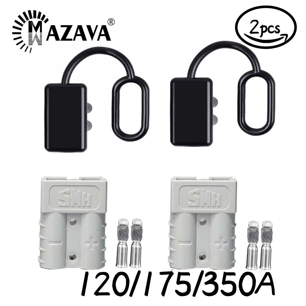 120A 175A 350A 2Pcs Battery Trailer Pair Charge Plug Quick Connector Kit Connect Disconnect Winch Electrical Power Cable