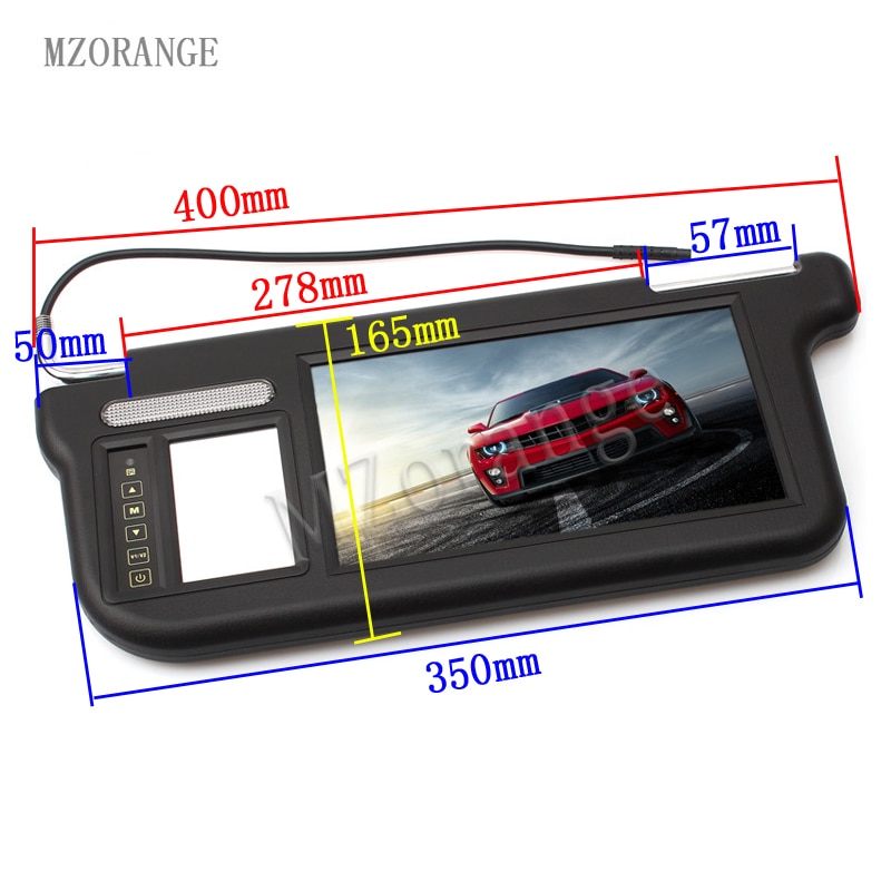 TV dans la voiture pare-soleil moniteur de voiture 9 pouces 3 couleurs tactile voiture pare-soleil moniteur double vidéo DVD/TV média écran télécommande