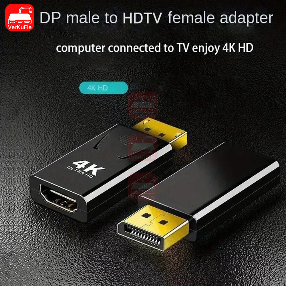 4K DP DisplayPort to HDMI-compatible Adapter Converter Display Port DP to HDMI-compatible HDTV Adapter Video Audio PC Laptop