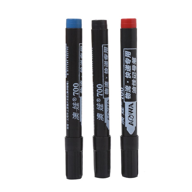 5 uds marcador permanente de pintura grasa impermeable negro pluma para neumático de marcadores de secado rápido bolígrafo de firma de papelería suministros