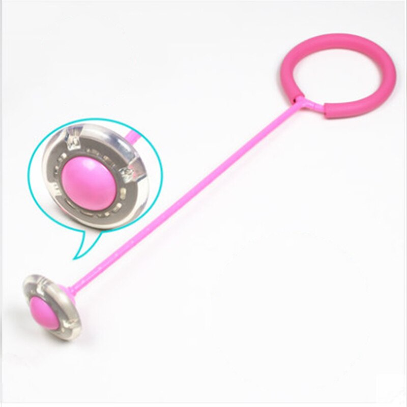 Flash Springen Touw Bal Kinderen Outdoor Fun Sport Speelgoed Led Kinderen Springen Kracht Reactie Training Bal Kind-Ouder Games: Pink