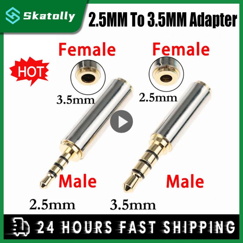 3,5 mm tot 2,5 mm/2,5 mm tot 3,5 mm/3,5 mm tot 6,35 mm/6,35 mm naar 3,5 mm adapter converter stereo audio hoofdtelefoonaansluiting