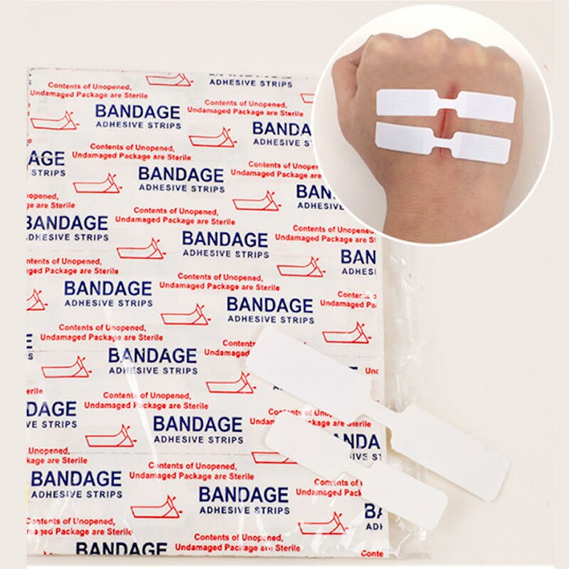 10 Stks/doos Waterdichte Pleister Vlinder Lijm Wond Sluiting Band Aid Emergency Kit Lijm Bandages
