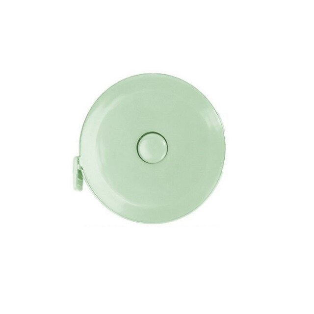 1 sztuk 1.5M mini miarka automatyczna wysuwana linijka wielofunkcyjna plastikowa metryczna Cal taśma robić tkanin miara taśma miernicza: zielony