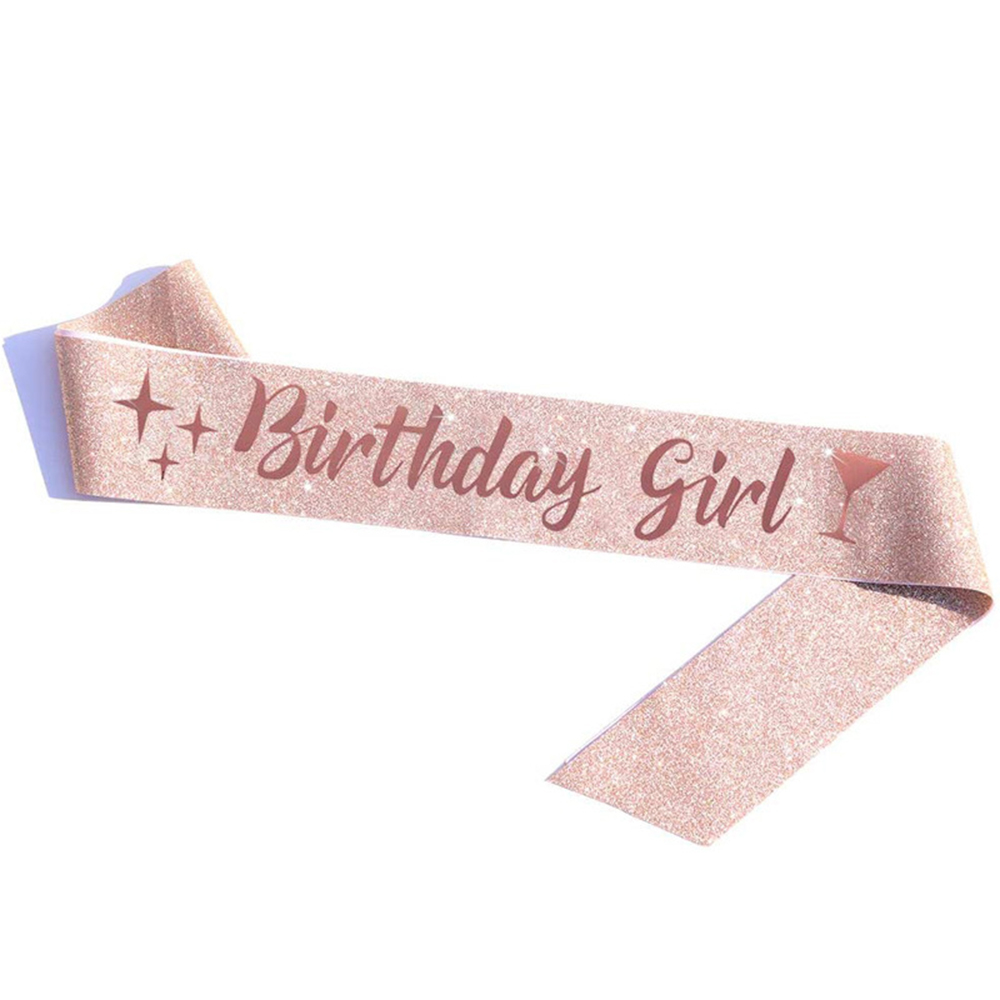 Cinturón de ceremonia con purpurina para niña, correa para de reina de cumpleaños, cinta brillante, suministros para de cumpleaños, accesorios con purpurina, 1 ud.: Azul cielo