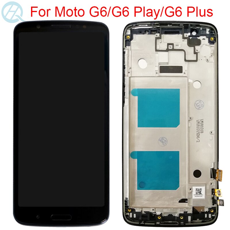 Originale G6 LCD Per Motorola G6 Giocare Display Con Telaio 5.9 "Moto G6 Più LCD di Tocco Digitale Dello Schermo di Vetro montaggio LCD di Riparazione