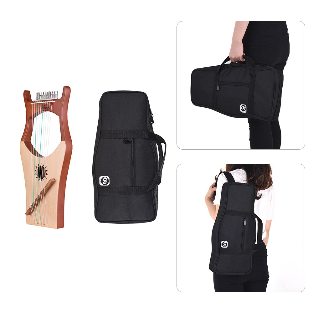 10-- strengs tre lyre harpe nylon strenger gran topboard bøk tre backboard strengeinstrument med bæreveske