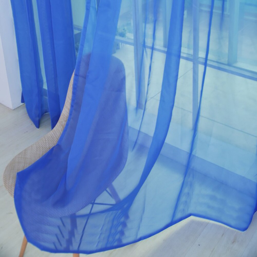 1 PCS Drapieren Panel Sheer Schal Schabracken Zimmer Vorhänge Für Moderne Schlafzimmer Wohnzimmer Musselin Reine Farbe Tüll Tür Fenster Vorhang