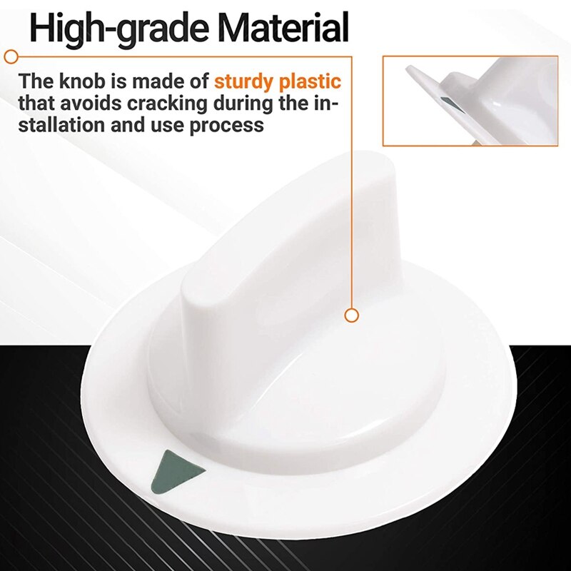 3 Pack of WE1M652 Dryer Timer Control Knob Replacement Part Exact Fit for Hotpoint & General Electric Dryers