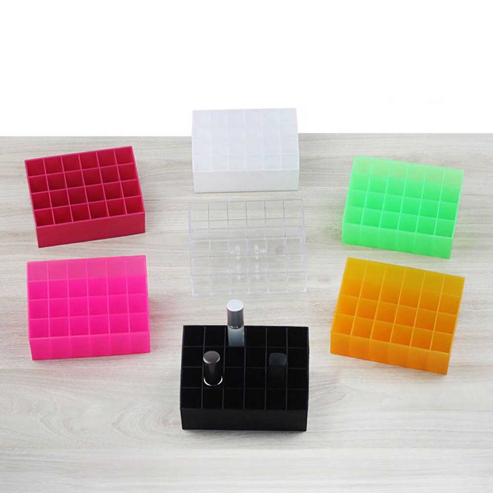 24 Grid Lipstick Houder Plastic Cosmetische Organisator Lipsticks Display Rack Draagbare Make Storage Box