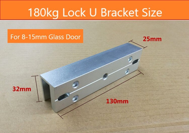12V 24V 280kg Holding Force Magnetic Lock Single Double Door Surface Mounted Lock Concealed Waterproof Time Delay Solenoid Latch: 180KG U Bracket