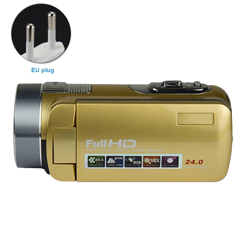Video Camcorder Handheld Portable 24 Million Pixels Digital Camera Infrared Recorder With Plug 16X Zoom HD 1080P Durable