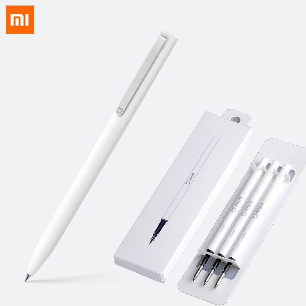 Originele Xiaomi Mijia Teken Pen 9.5 Mm Pen Ondertekening Premec Glad Zwitserland Refill Mikuni Japan Inkt Voeg Mijia Zwarte Vullingen