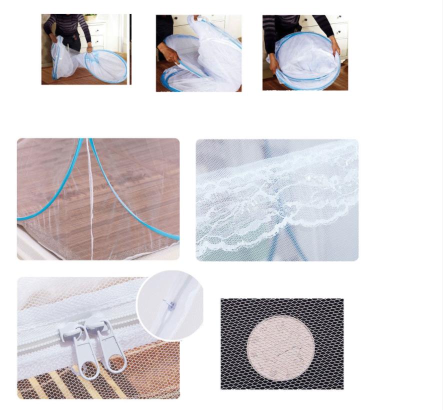 Pop Up Camping Tent Bed Canopy Mosquito Net Full Queen King Size Netting Bedding