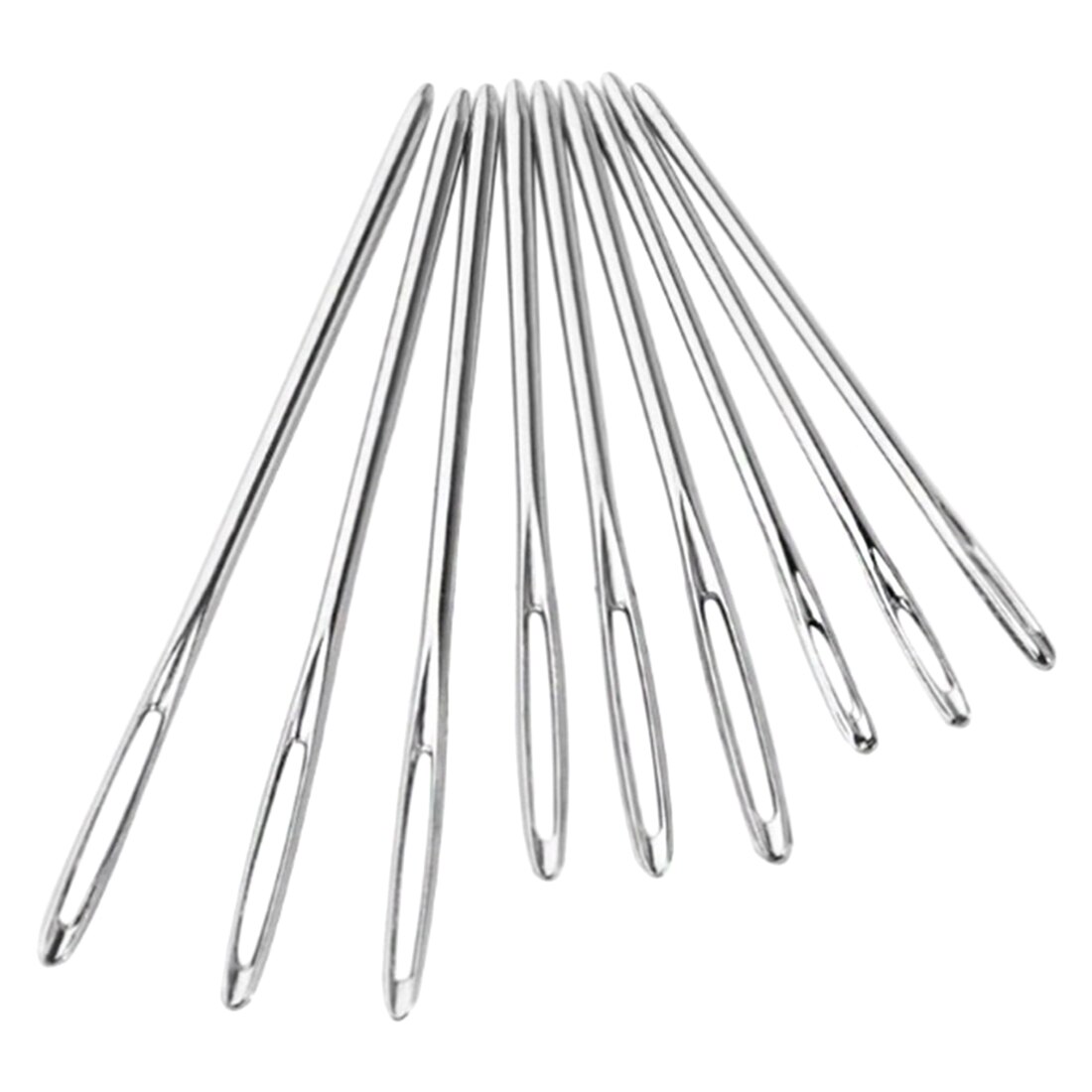 Practical big eye needle 9 pieces / set of cross stitch needle big eye stainless steel sewing tool set size blunt needle