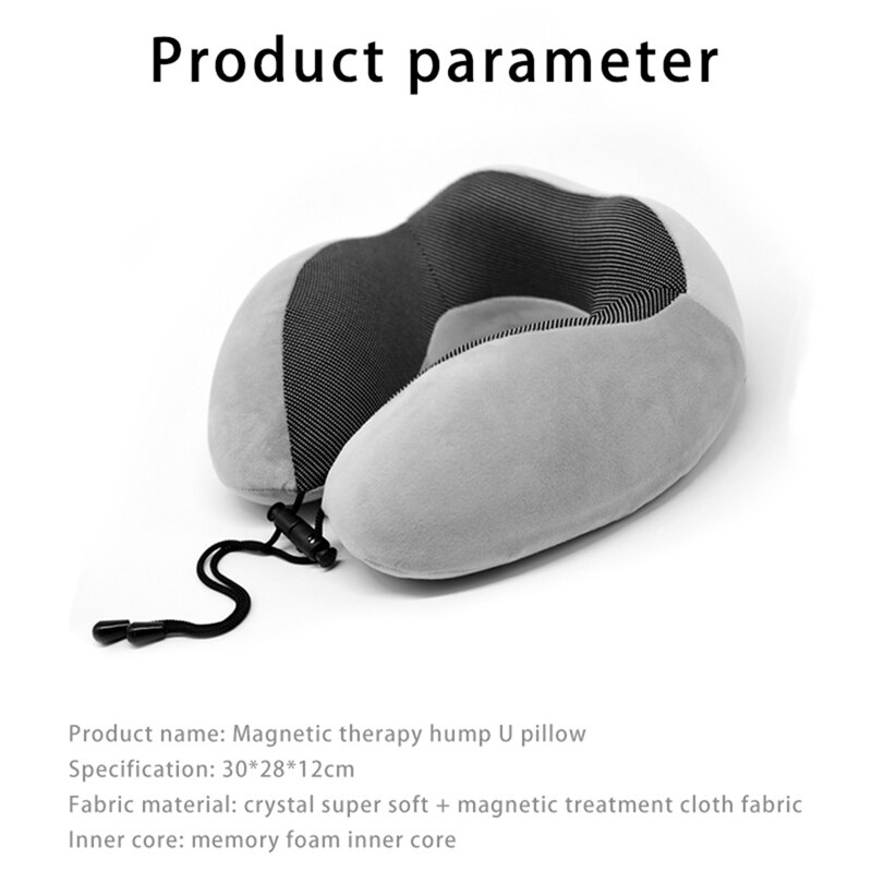BG02 Magnetic Therapy Hump∪ Pillow Magnetic Therapy Cloth Fabric 3 Seconds Slow Rebound 360° Care for the Cervical Spine