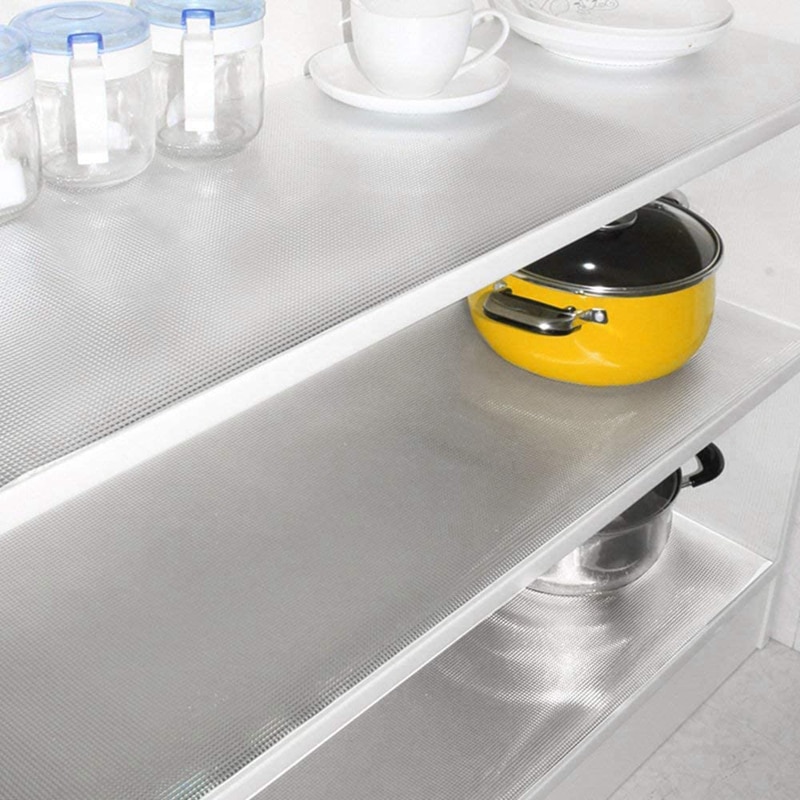Aluminium plaqué tiroir et étagère doublure cuisine Anti-encrassement réfrigérateur armoire tapis 60X1000CM