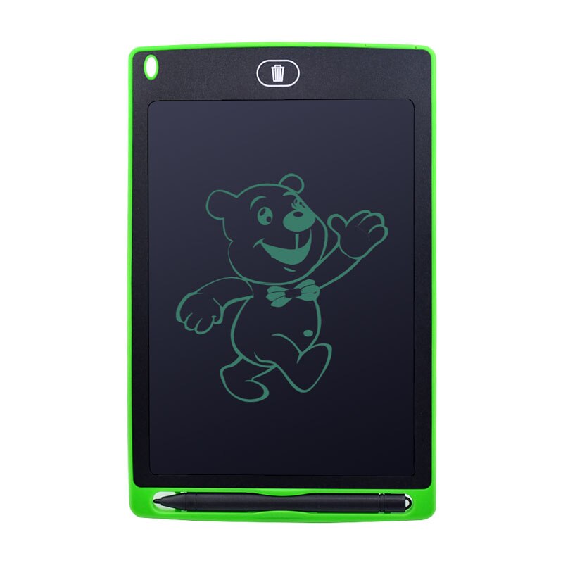 CHIPAL 8.5'' LCD Writing Tablet Digital Graphic Tablet Electronic Handwriting Drawing Pad Paint Board Notepad + Stylus Pen Cell: Green