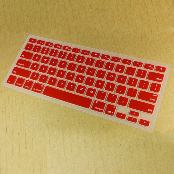 For Apple Macbook Pro Retina 13" 15" 17" inch color Protector Cover Silicone Keyboard Skin Cover Film For Mac book Air 13.3: red
