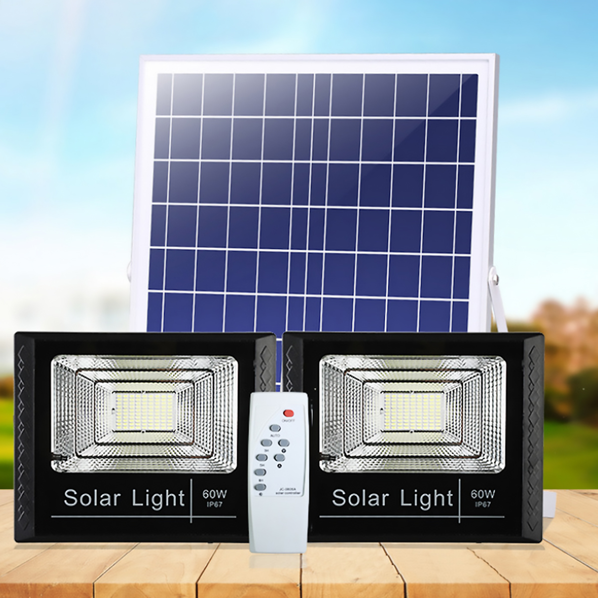 Luces solares para exteriores, luz LED de pared, foco de edificios, lámpara impermeable IP67, iluminación de emergencia para Patio