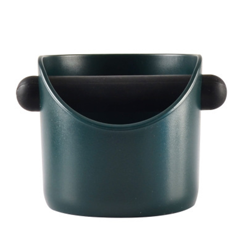 Coffee Grounds Box Ground Barrels Italian Coffee Knock Grounds Box Supporting Equipment Mini Coffee Grounds Container Ground Sto: straight dark green