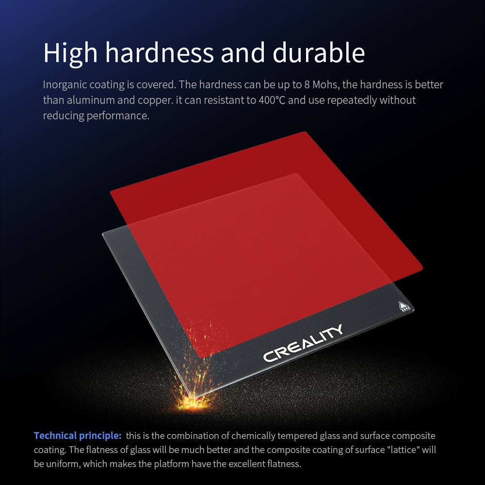 Creality 3D Gehard Glas Build Platform Size Voor Ender-3/Ender-3 Pro/Ender-3 V2/CR-6 Seprinter