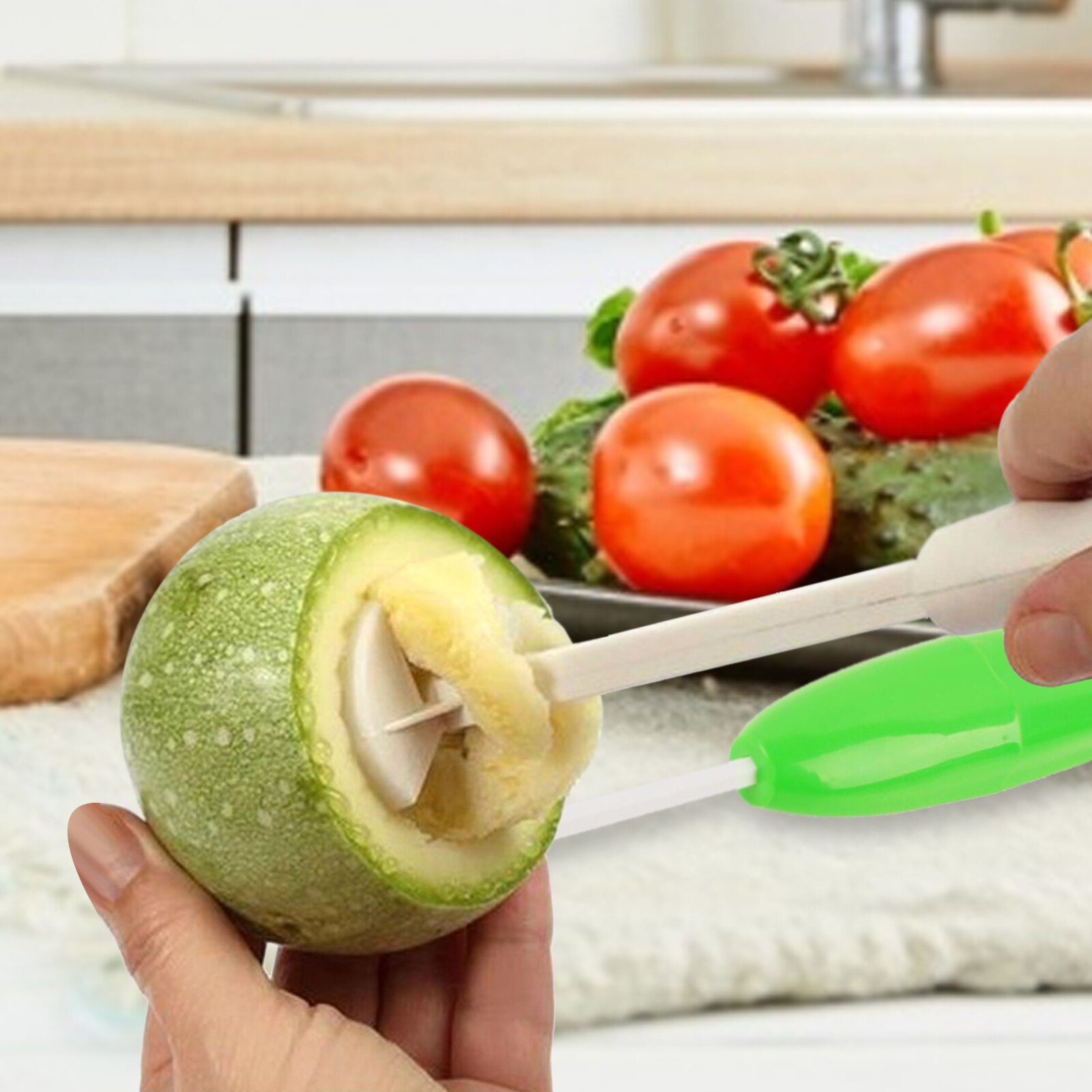 Groente Boor Spiraal Fruit Corer Zaden Remover Keuken Gereedschap Onderdelen Keuken Accessoires Avocado Balsempeer Papaya